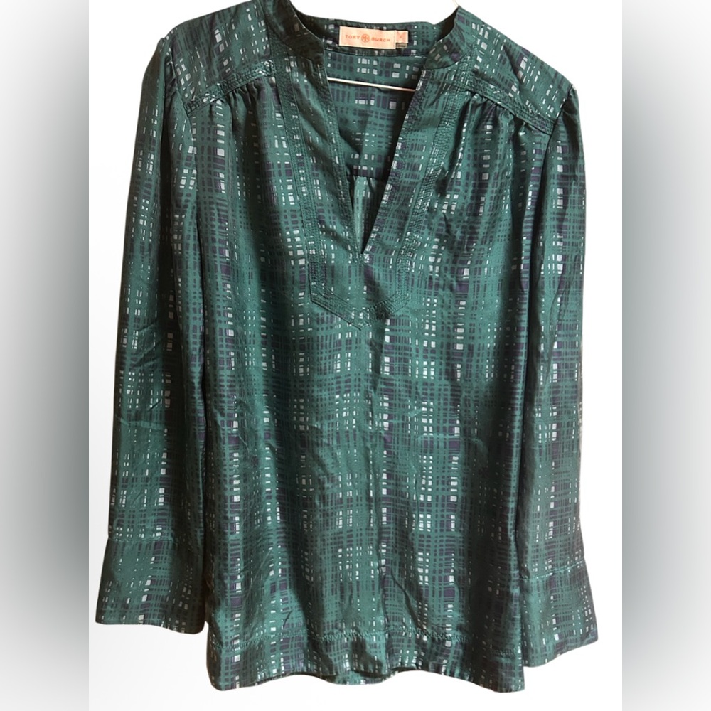 Tory Burch Green Tunic Top